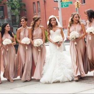 Twobirds rosewater pearl (rosegold)multi-way dress